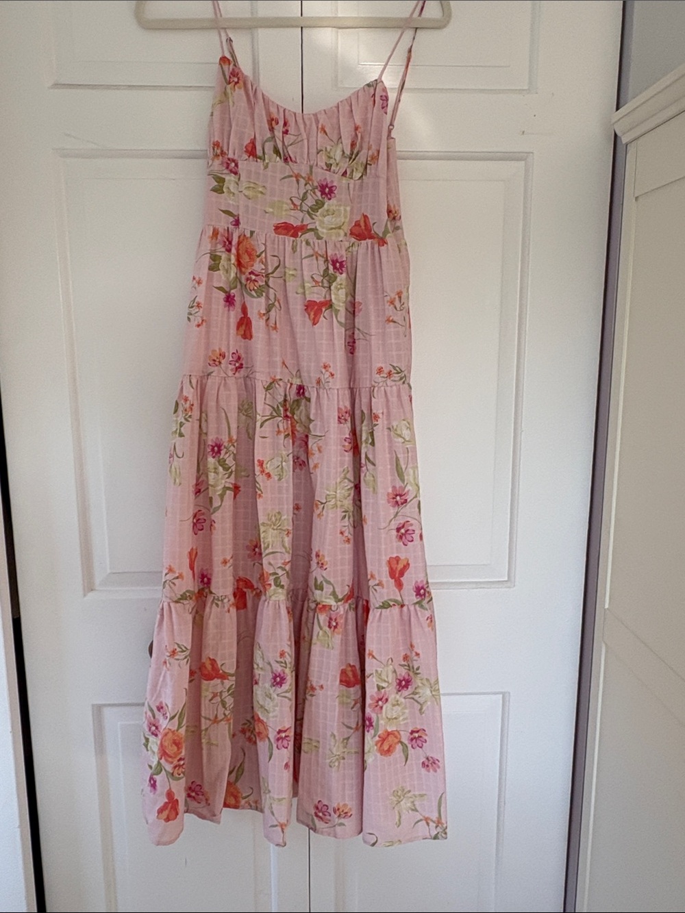 Altar'd State Pink Floral Midi Dress